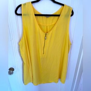 Yellow V Neck Flowy Top